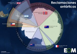 Antártida-Antártico-Reclamaciones-Reino-Unido-Francia-Chile-Argentina-Australia-Noruega-Nueva-Zelanda-Mapa-Ortofoto-Mapa
