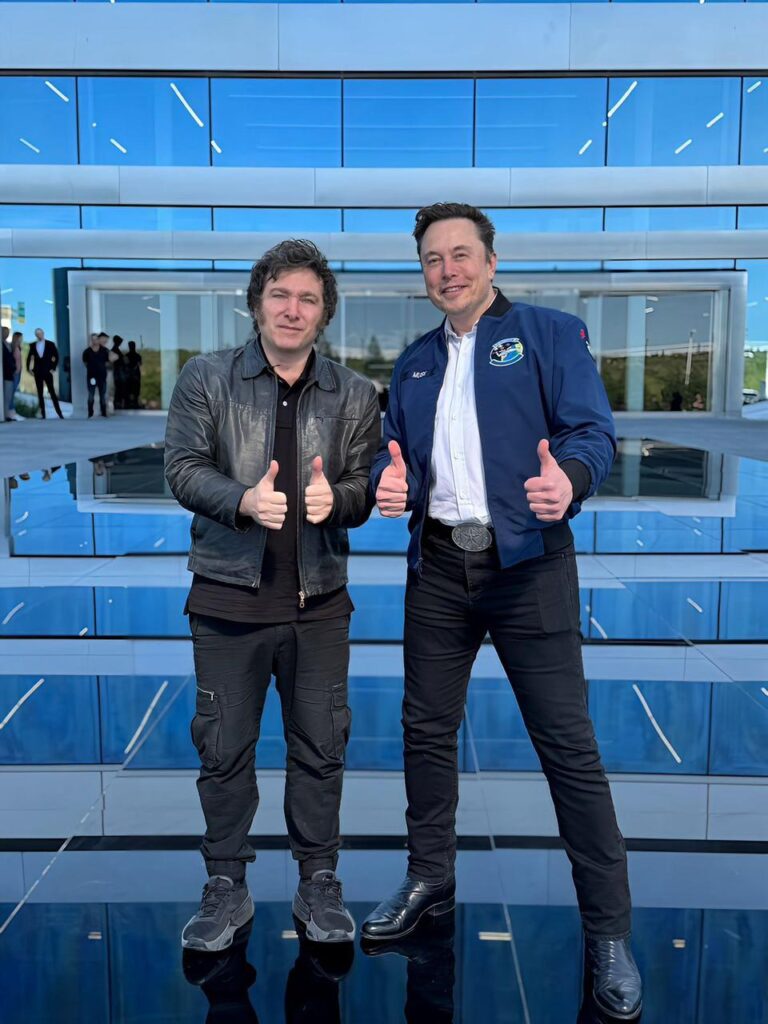 Javier Milei se reunió con el cofundador y director de Tesla, Elon Musk