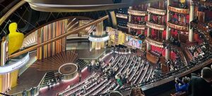 Dolby Theatre from Mezzanine 3, before Oscars95 function, Los Angeles, USA