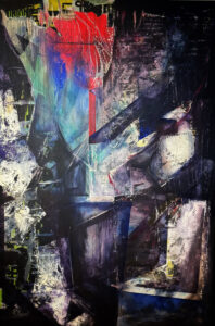 FULGOR, 180 x 120 cm Acrílico, collage y serigrafía _ lienzo